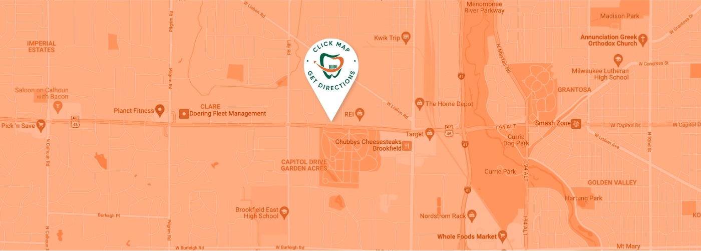 Map showing dental office location